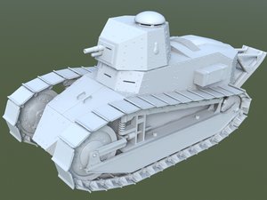 3d model soviet tank 1920