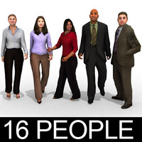 16 3d People Models - Business