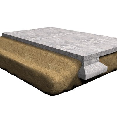 free foundation section concrete 3d model