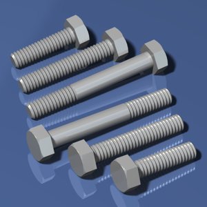 free bolt assembly nut 3d model