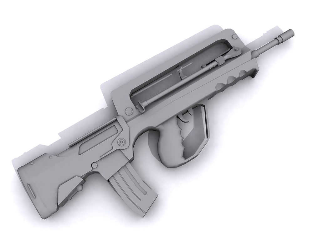 3d model famas g2 assult rifle