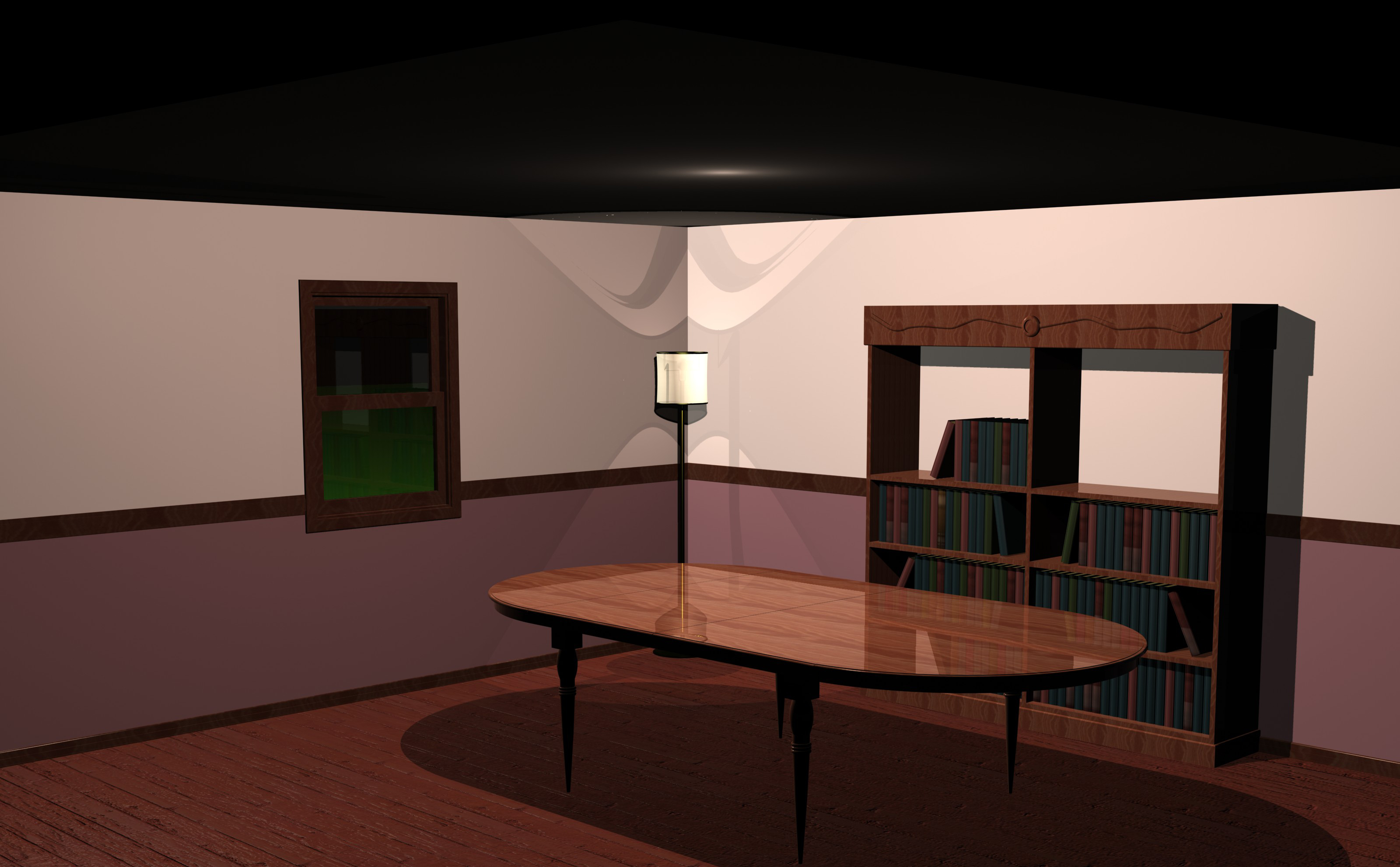 动画bookshelf场景3d模型