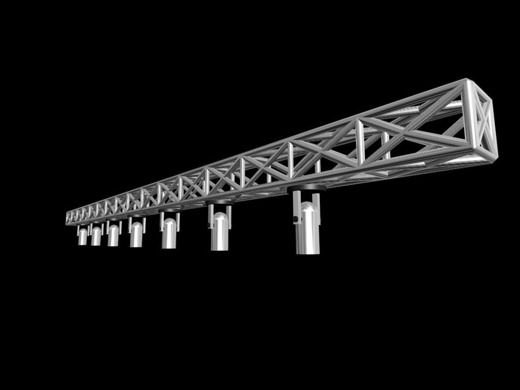 3d stage light bar model