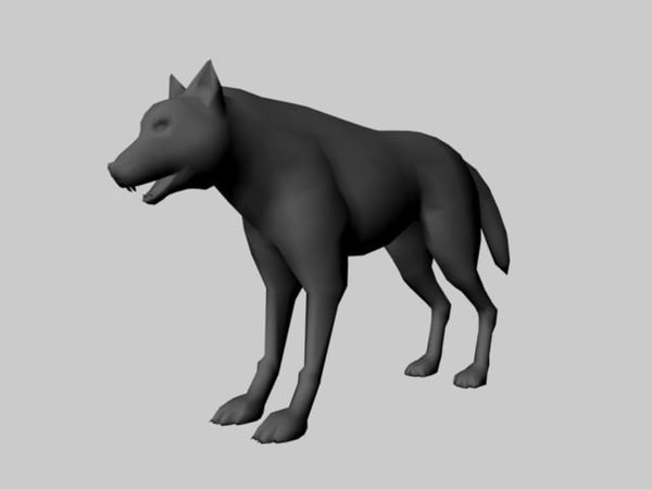 free obj mode wolf canine dog