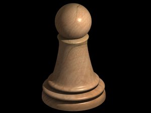 3d model wooden chess piece
