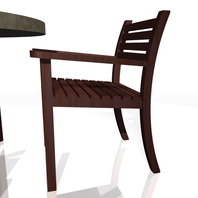 garden table chairs parasol 3d model