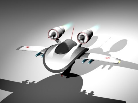 C4d A1 Rocket Sci Fi Ship