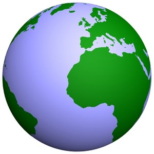 3d model world continents vector