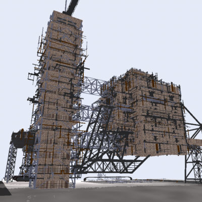 space shuttle launch tower 3d model