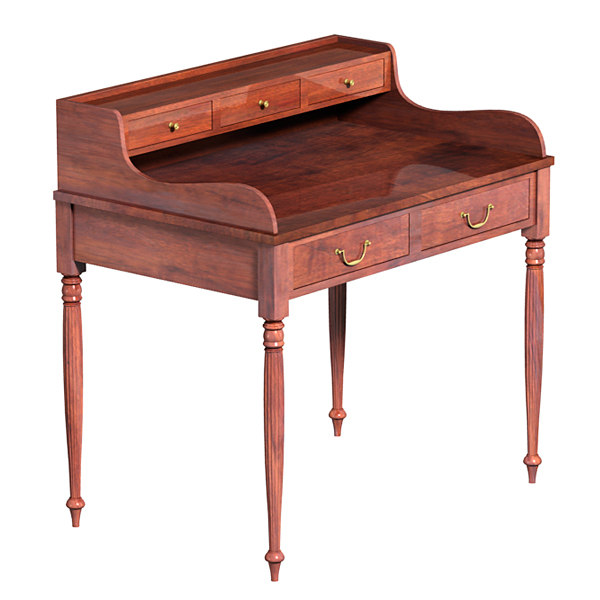 Antique Writing Desk Sheraton 3d 3ds