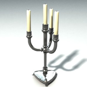 candlestick candle 3d model