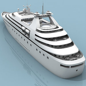 passenger cruise ship 3d model