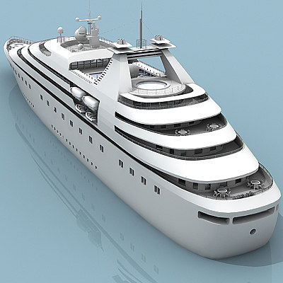 passenger cruise ship 3d model