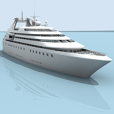 passenger cruise ship 3d model