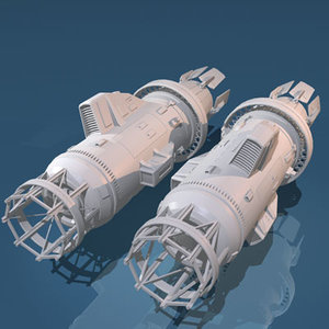 dxf spaceship engines