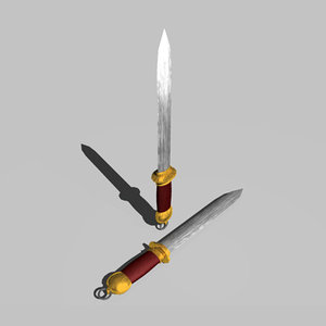 free shortsword roman weapon 3d model
