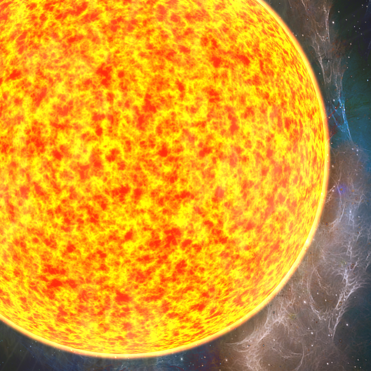 3d boiling star sun model