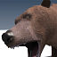 rigged grizzly bear 3d model