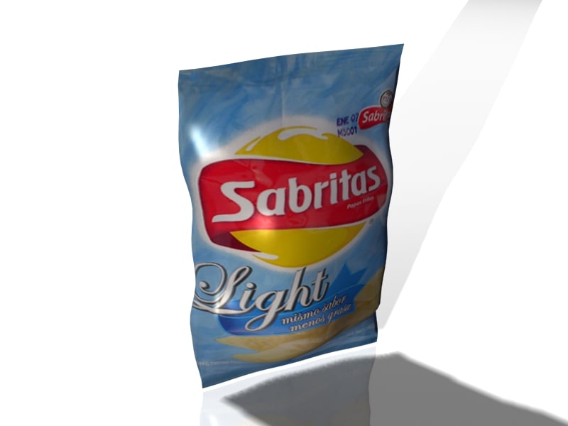 free potatoe chips bag sabritas 3d model
