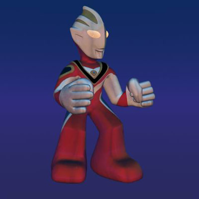 3d character ultraman model