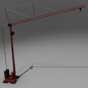 3d model crane potain hdt