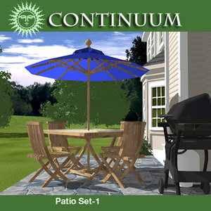 patio set chairs table umbrella max