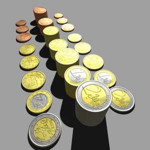 3ds max euro coins