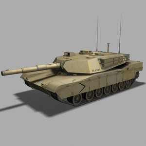 abrams tank 3d model