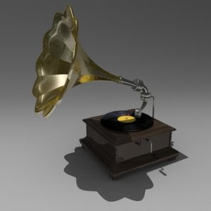 gramophone 3d model