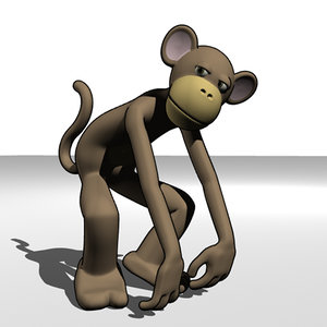 monkey character 3d lwo