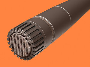 3d sm57 style microphone model