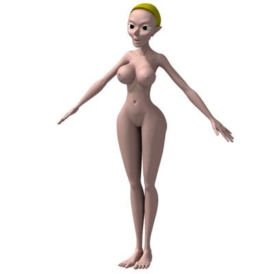 3d Cartoon Character - Mila cartoon character naked