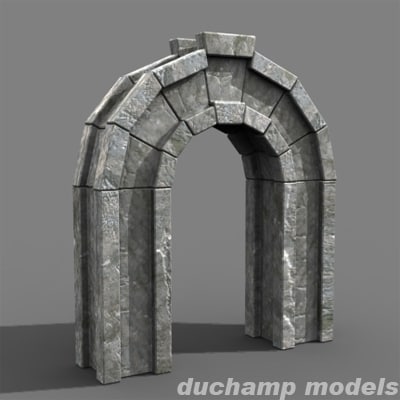 3ds max stone arch