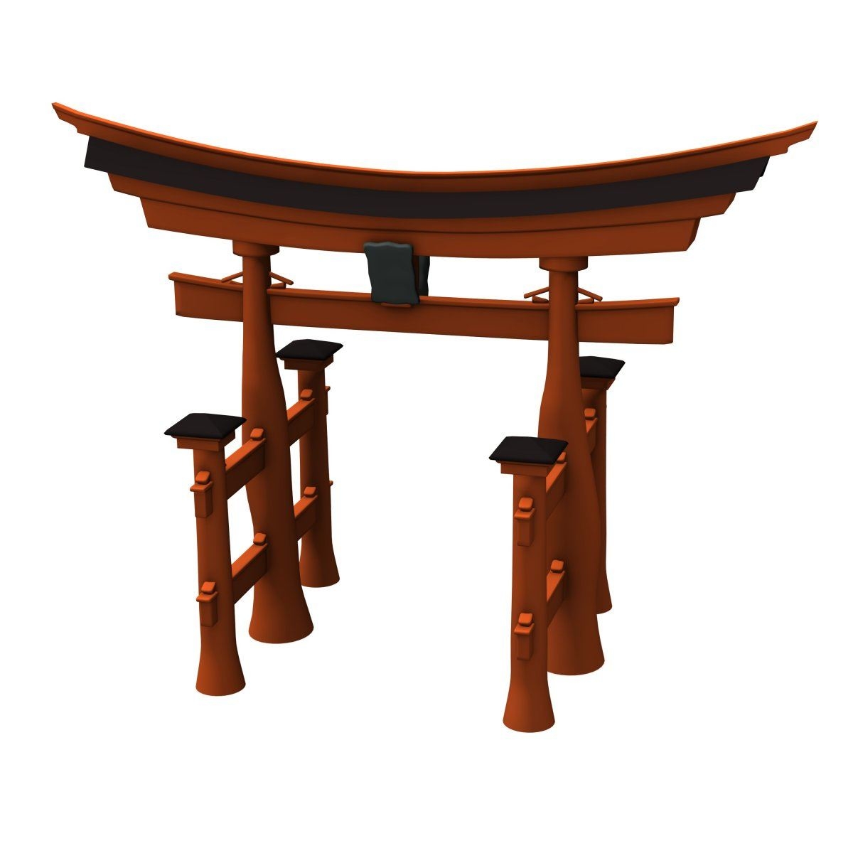 鸟居门3d模型