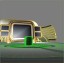virtual tv studio set 3d model