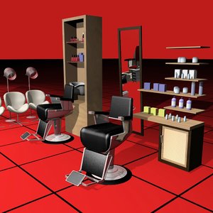 3d model of barber collection01