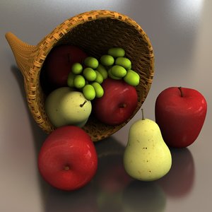 cornucopia fruit 3d model