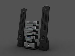 3d futuristic stereo model
