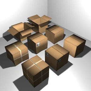 3d model carton boxes