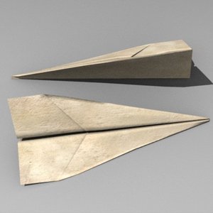 3d paper plane