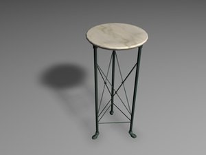 3d patinated table marble