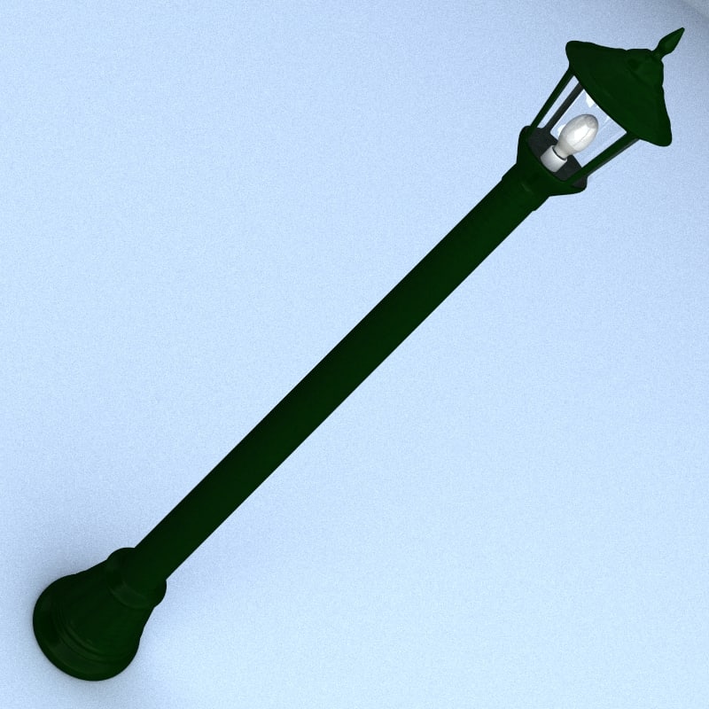 decorative post light 3d model