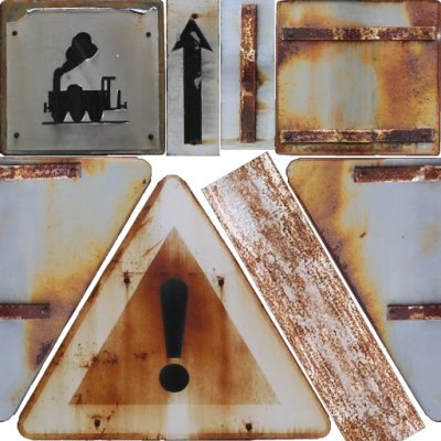 rusty traffic sign max free