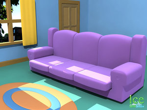 couch family guy 3d model