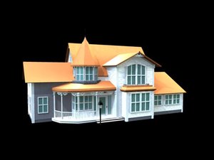 3d model victorian style house