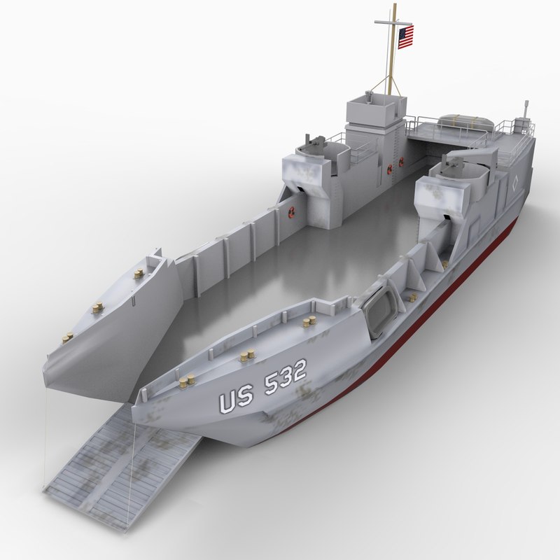 lct boat mk vi 3d model