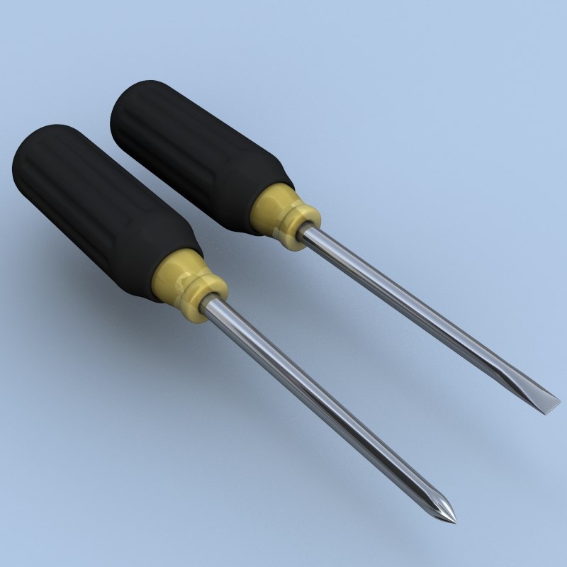 3ds max philips straight blade screwdrivers