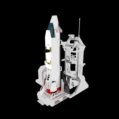 乐高航天飞机和发射台3d模型