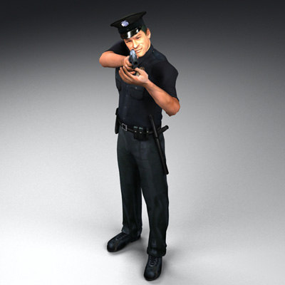 3d policemen beretta 92f model