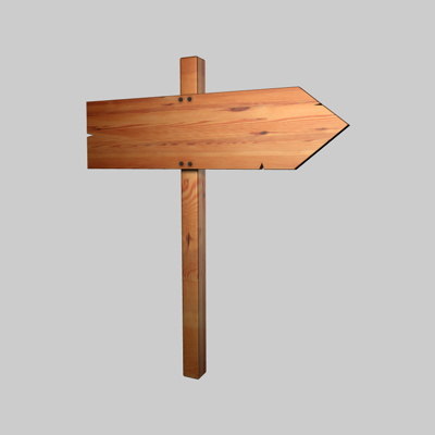 3ds max wooden street sign